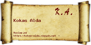Kokas Alda névjegykártya